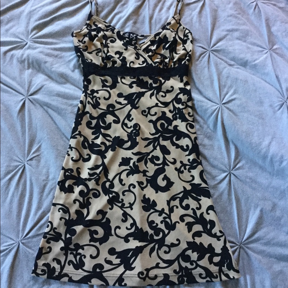 PerSeption Concepts Black and Tan fitted dress